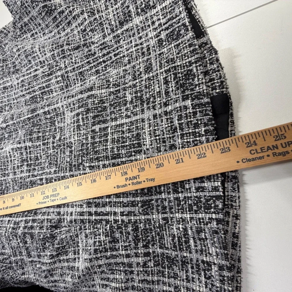 Lane Bryant Moto Jacket Women 24 Black White Tweed Sequin Biker Blazer NWT